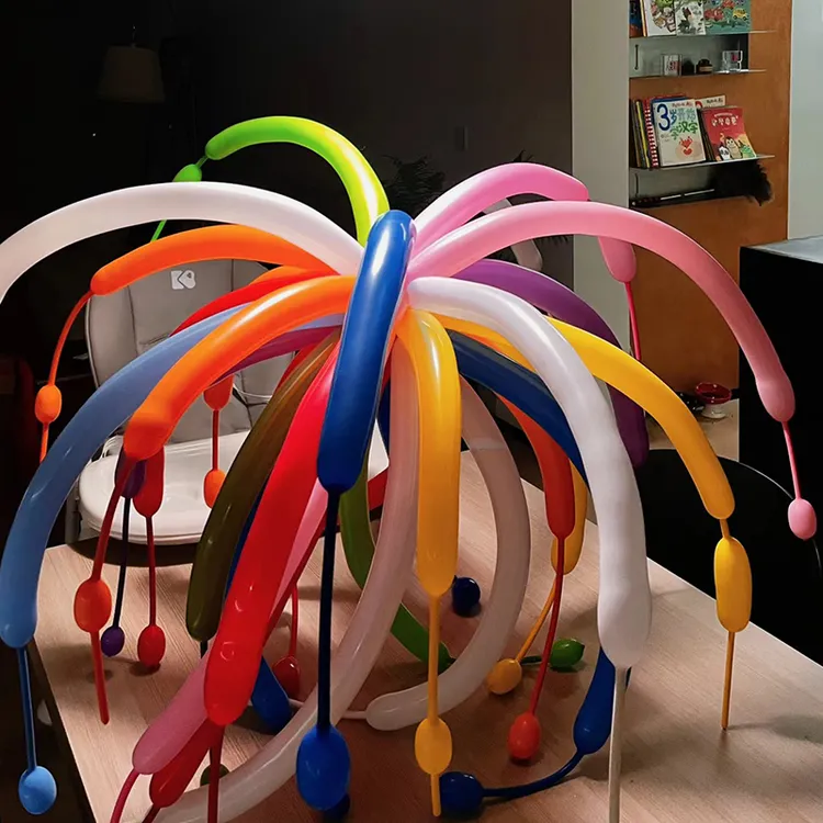 生日烟花气球彩色装饰用品吊顶氛围DIY长条260派对氛围场景布置