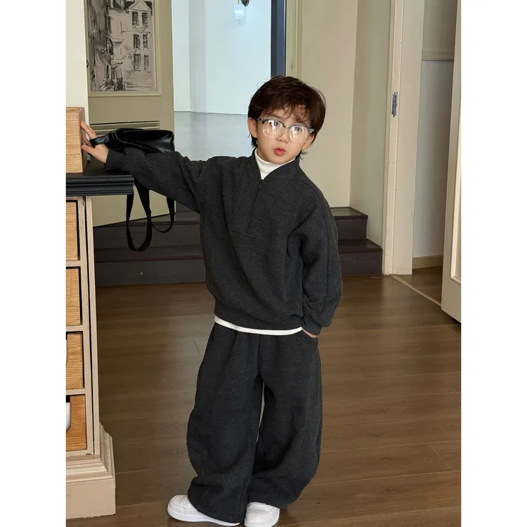 【现货】伟伟同款【早八穿搭】2025秋季新品休闲上学加绒套装WW0942