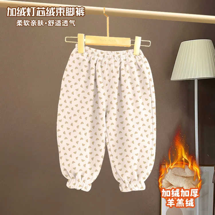 男童春秋新款薄款运动裤儿童裤子中大童洋气灯芯绒休闲长裤潮流