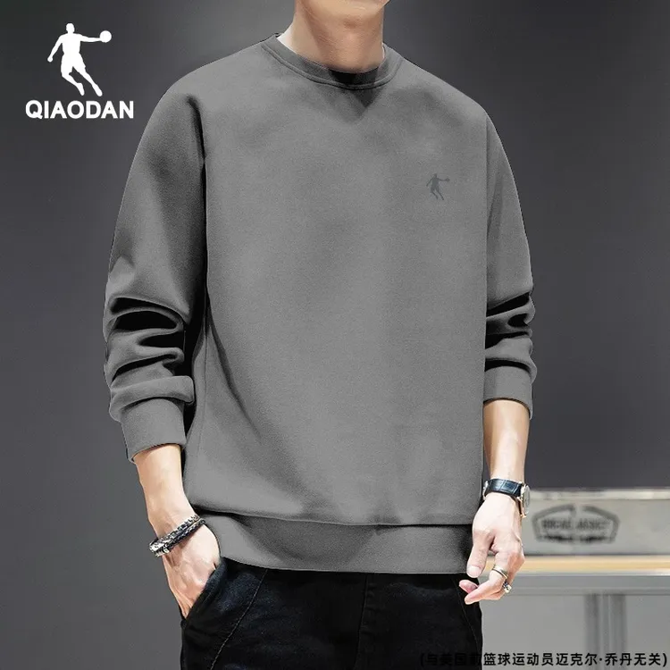 乔丹男装2025冬季新款圆领宽松卫衣纯色运动休闲T恤正品秋装大码