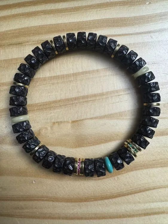 【精品】印尼椰蒂 陨石坑药片 磐石手串 原生态直切无相