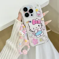 彩绘Kitty米菲光滑圆边适用于苹果17/16/15包相机键可爱简单甜美