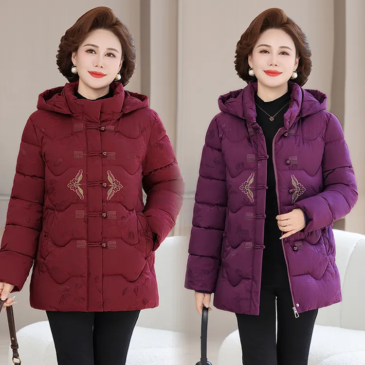 奶奶装洋气棉衣加厚老年人妈妈装女装70-80岁外套冬装保暖棉服冬