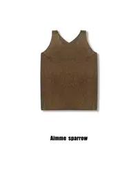 Aimme sparrow25FW琥珀色满钻背心