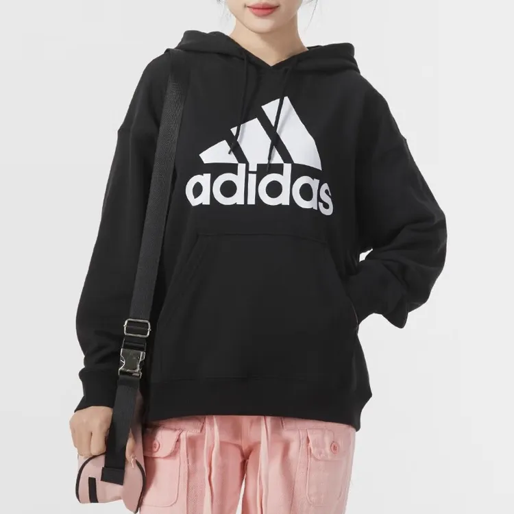 adidas/阿迪达斯正品女装春季新款健身运动休闲保暖连帽套头卫衣