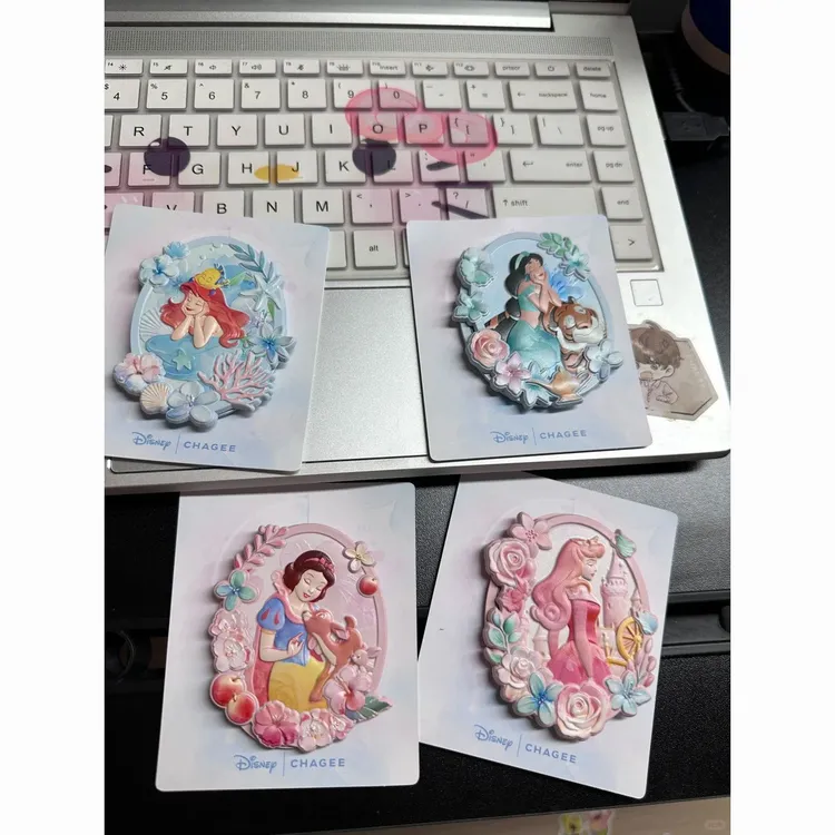 迪士尼公主联名周边白雪公主镜子茉莉手链花木兰发簪