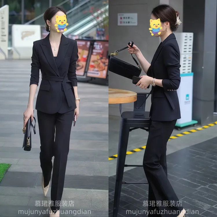 藏职业西装套装女春秋季2025新款气质干练正式场合高级感西服