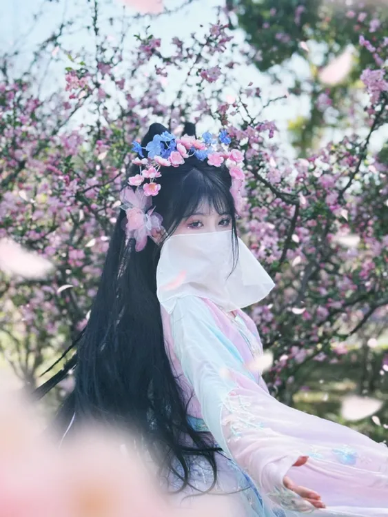 古风桃花头饰桃夭仙气飘飘