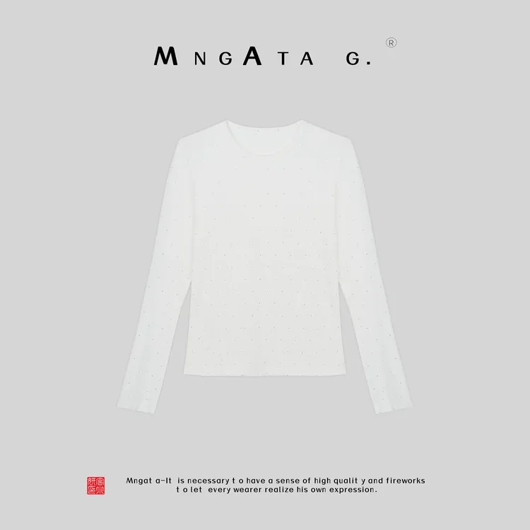 MNGATA G.宫小妍【星如雨打底】夏日新中式国风圆领百搭上衣X280503