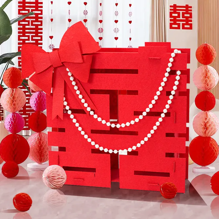 锁美家居结婚加厚喜字摆件时尚设计浪漫婚房布置大气创意手工用品