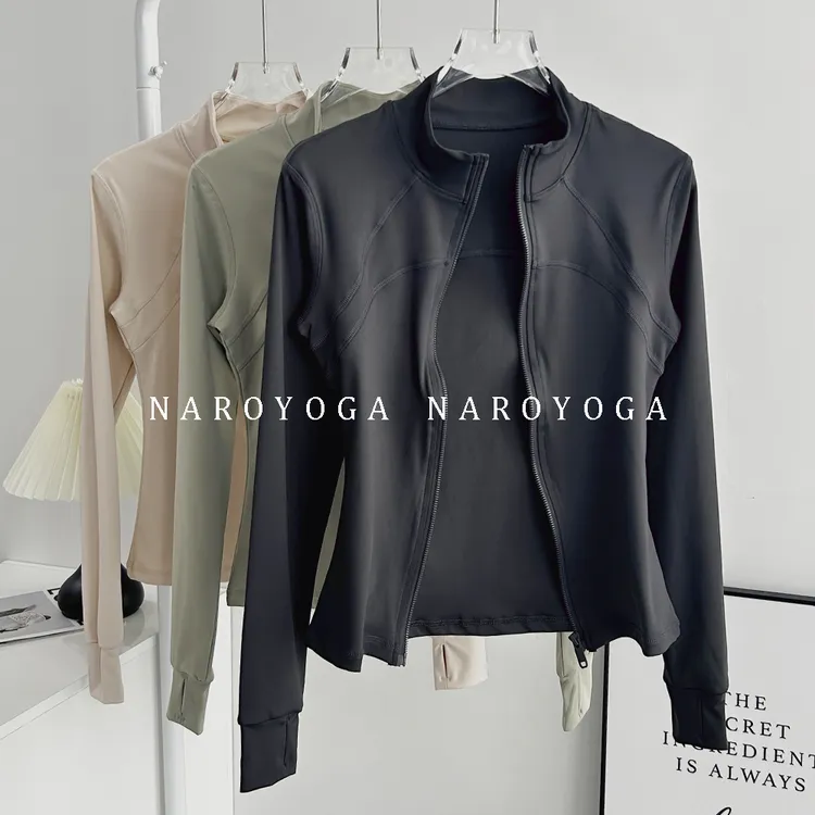 健身服外套女秋冬加厚保暖紧身立领瑜伽服运动长袖晨跑步夹克上衣