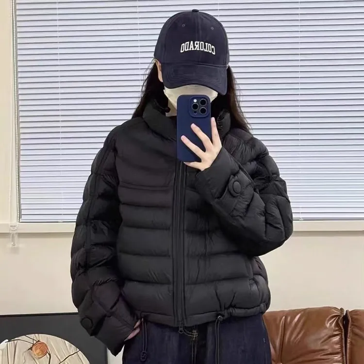 【90白鸭绒】羽绒服女短款韩版加厚2025冬季新款立领宽松羽绒服外套