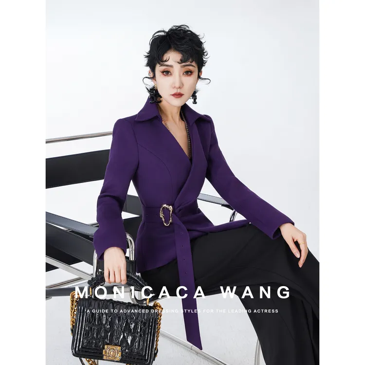 【莫妮卡卡】2025秋冬新款加棉时尚设计感修身显瘦百搭外套ZJS12024