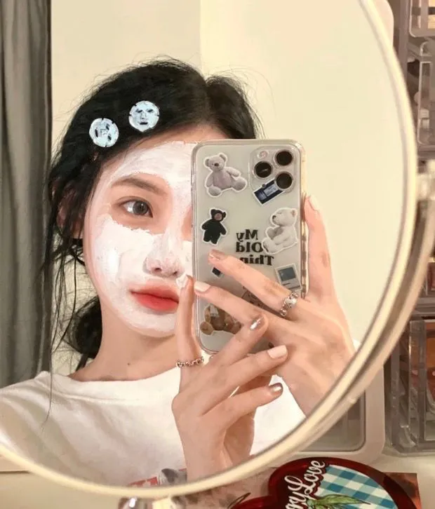 【吖比】镜面面膜脸小夹子发夹边夹侧边少女发卡秋冬发饰品头饰