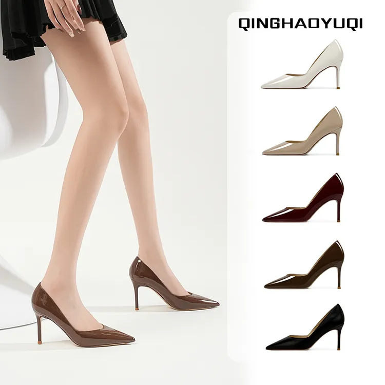 2025新款礼仪气质高跟鞋女细跟御姐性感黑色空乘职业通勤单鞋网红