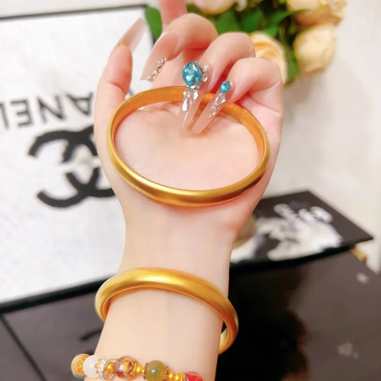 铜合金手镯 卡8.3轻奢复古镯子民族风女款女实心金色饰品时尚-03