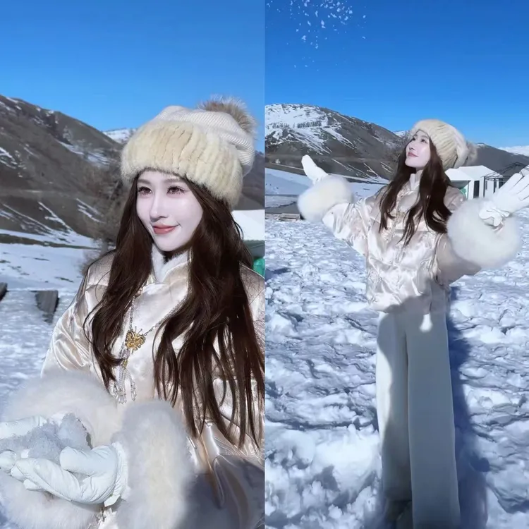 【婷婷】《围炉煮雪》光泽度大被子保暖羽绒服TT2SQTY2378