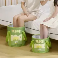 可折叠儿童泡脚桶加高过小腿保温家用洗脚盆便携旅行脚盆 