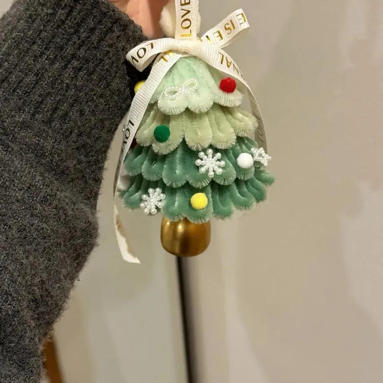 【成品】圣诞树小挂件手工制作diy扭扭棒雪花圣诞树制作礼物送朋友