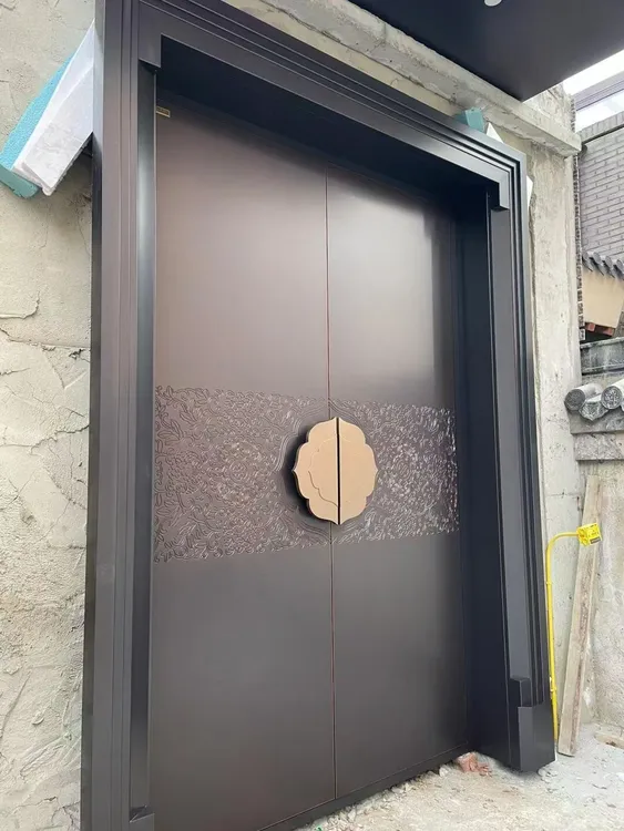 定制防爆精雕铸铝对开入户门别墅自建房大门厂家直销双十一