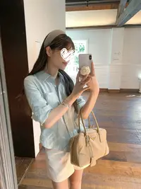 通勤简约经典正肩收腰可系带五分袖白衬衫女