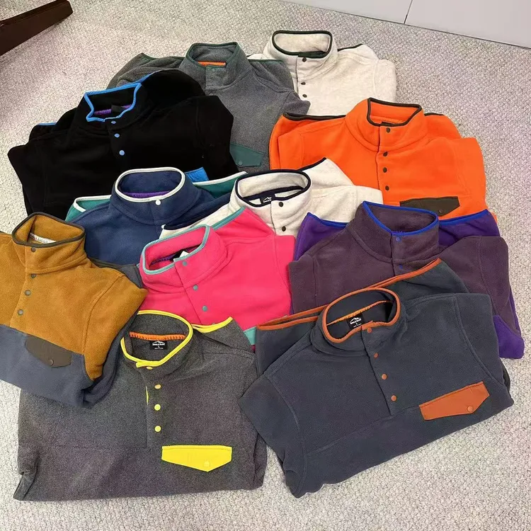 β家立领针织摇粒绒城市户外休闲秋冬半开领套头长袖卫衣百搭上衣