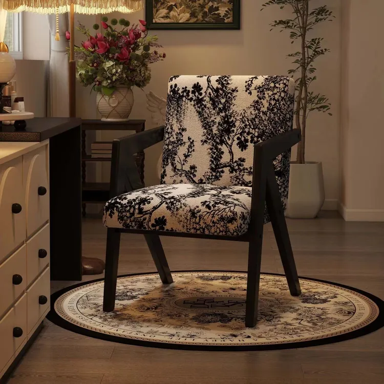 懒人沙发椅卧室家用单人化妆椅中古风女生衣帽间梳妆台凳子小沙发