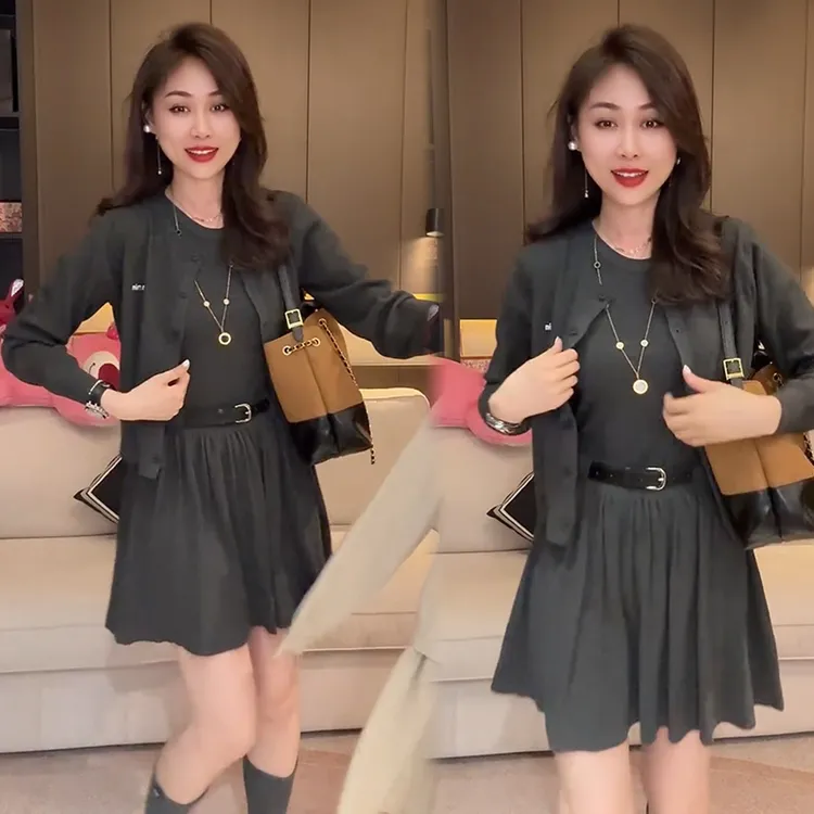 2025秋季新款时尚显瘦气质网红高档洋气女高级百搭宽松大码两件套