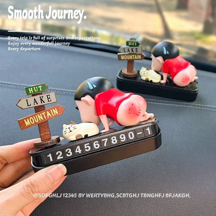 [小新]新款网红停车号码牌临时挪车电话牌高级感女汽车电话留号器