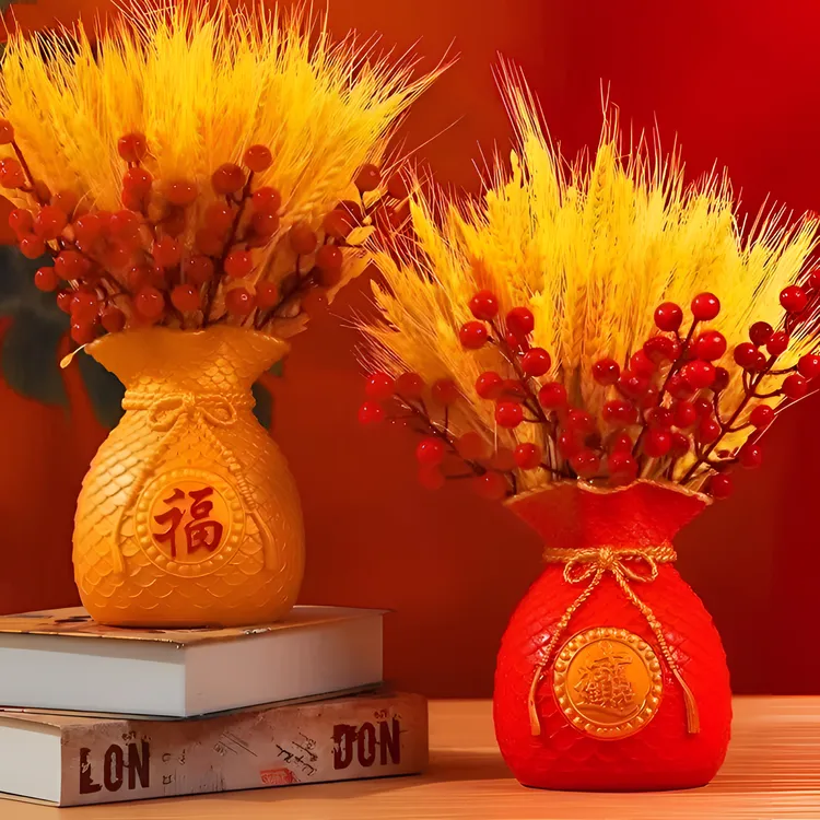 新款黄金大麦福袋麦穗干花家居装饰开业乔迁客厅摆件仿真花摆设