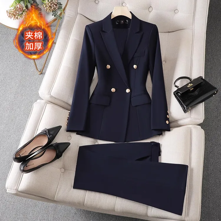 职业西装套装女秋冬大学生正装2025新款高端酒店经理工作服冬西服