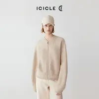 【9.17上新】ICICLE之禾25早秋新品【不染色】原色系羊绒针织开衫1431