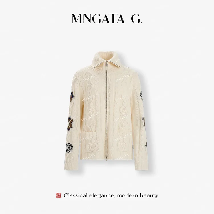 MNGATA G.宫小妍【绵羊毛·图苏】秋冬新中式中国风百搭外套5080166