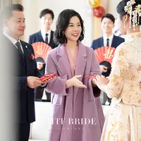 满庭芳华妈妈结婚宴礼服2025新款紫色羊毛呢子喜婆婆高端大衣外套