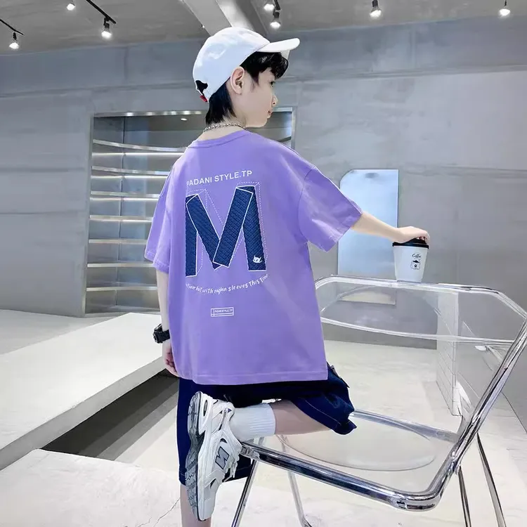 潮款童装夏季男装男童痞帅短袖套装新款洋气中大儿童夏装两件套