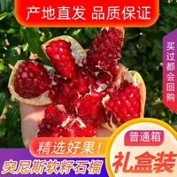 新鲜应季水果现摘突尼斯软籽石榴新鲜当季水果爆甜多汁饱满6枚装