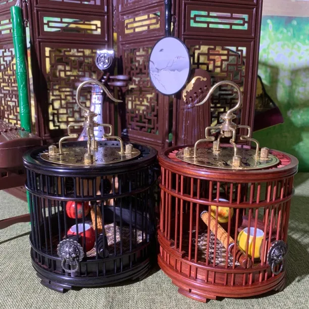 乌木红檀外插条蝈蝈笼子大全手工制作实木红木蝈蝈蟋蟀鸣虫用具