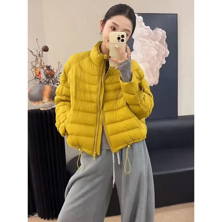 韩系排骨立领外套女2025秋冬新款宽松显瘦百搭时尚面包服短款外套