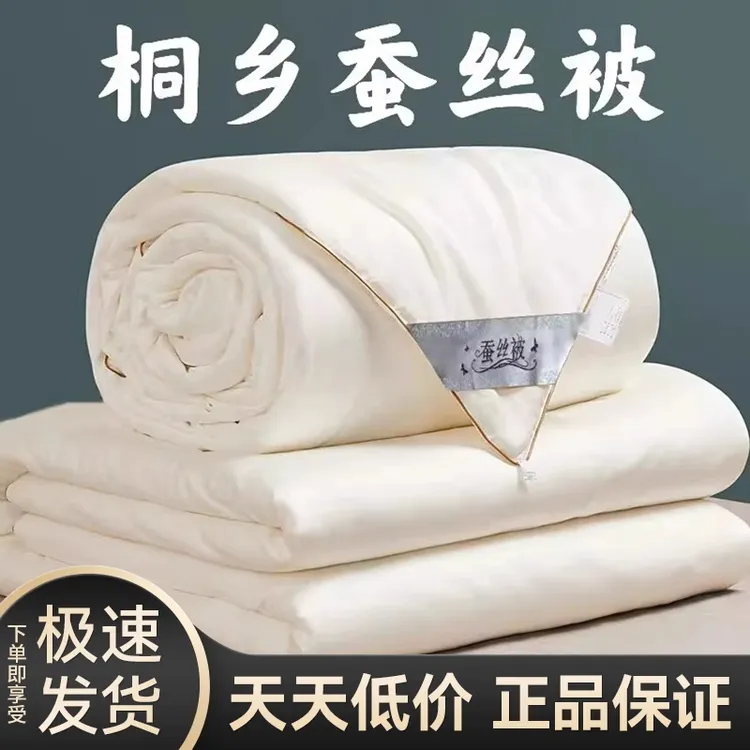 正宗纯手工蚕丝被100桑蚕丝加厚保暖四季秋冬被二合一被子母被芯