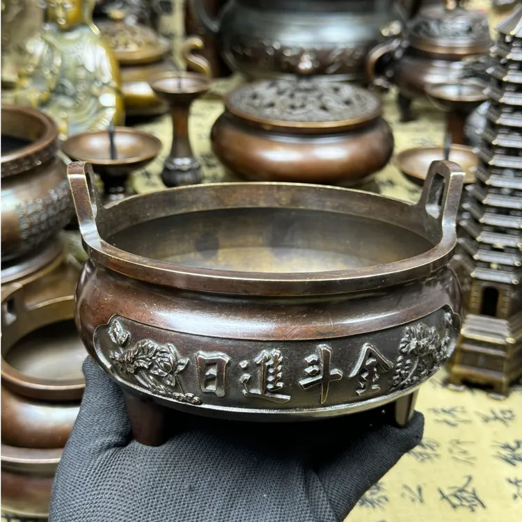 15公分口径日进斗金香炉