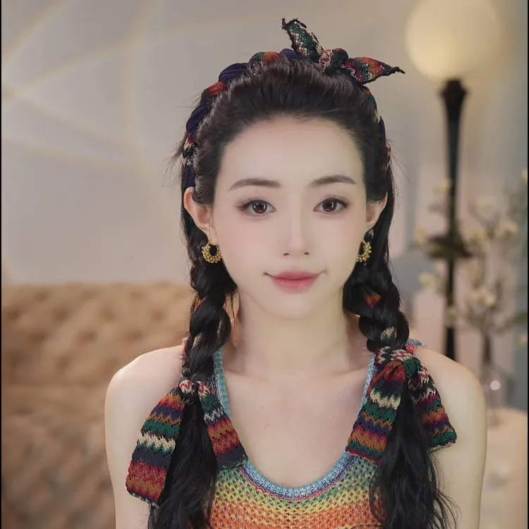 蝴蝶结波浪发箍简约甜美温柔发饰时尚百搭气质编织头箍优雅复古