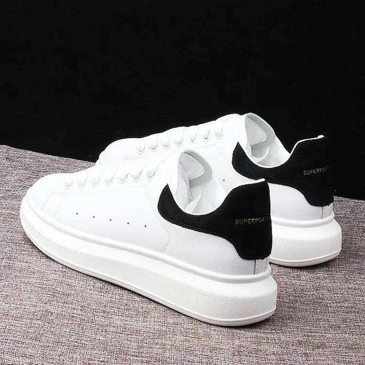 男女白色小白鞋情侣款学生板鞋气垫男鞋子运动鞋厚底女老爹鞋ins