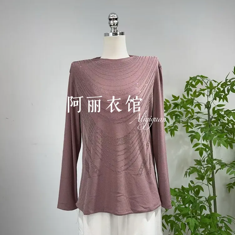 M88A宽松型百搭常规款休闲针织提花休闲风常规圆领