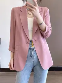 0753   小西装外套女短款2025夏季新款气质休闲薄款西服上衣A52