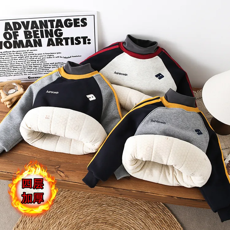 男童加厚冬季4层加棉加厚保暖抗寒-25℃800克重磅棉袄超厚男童棉服