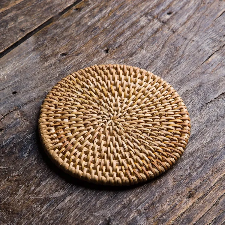 藤编隔热垫子家用防烫锅垫碗垫耐高温餐桌垫耐热盘子垫杯垫茶壶托