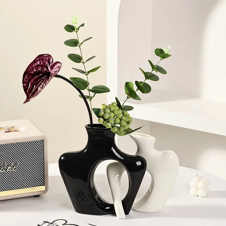 携手相伴创意情侣花瓶摆件送女生新人闺蜜结婚订婚家居装饰品礼物