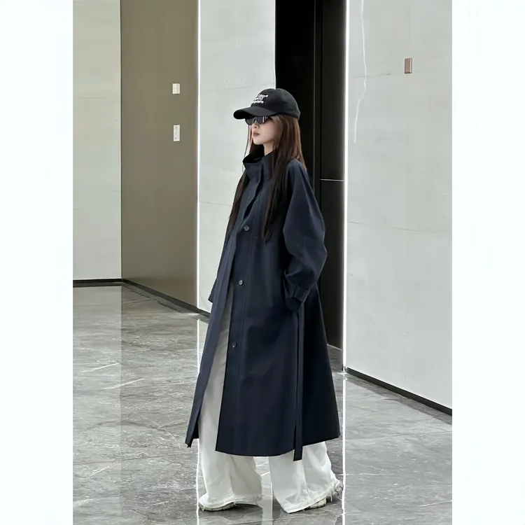【琉璃爵士】立领风衣女2025年秋季新款中长款气质时尚外套