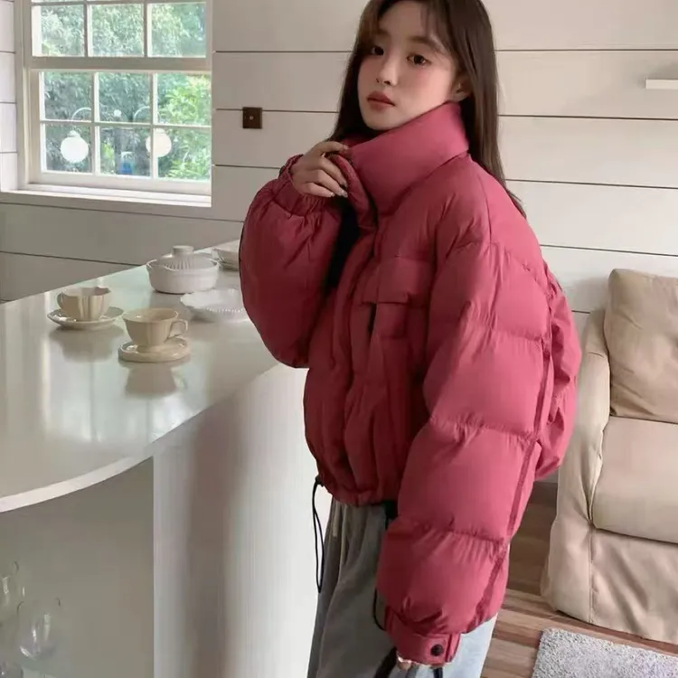 温柔甜美百搭短款立领加厚常规冬季时尚外套