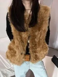 【Miss 程】冬季新品中古金托卡马甲